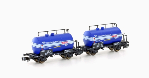 Hobbytrain H24851 - Coffret de 2 wagons-citernes légers PKP/Petrochemia, Ep.IV/V