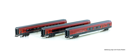 Hobbytrain H25225 - 3er Set Personenwagen ÖBB Railjet, Ep.VI, Set 2