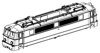 PIKO ET51600-07 - Behuizing, compleet. (zonder stroomafnemer)