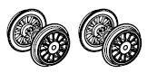 PIKO ET51601-74 - Wheel set with gear (2 pcs.) AC