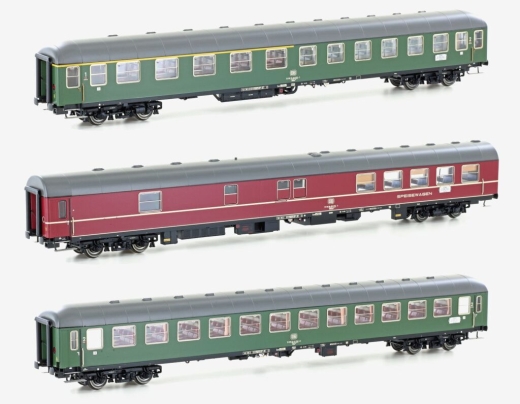 Hobbytrain H43037 - Set di 3 carrozze passeggeri DB, Ep.IVa, D1213, AC