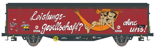 Hobbytrain H24665 - Sliding wall car Hbbillns SBB, Ep.VI, graffiti