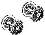 PIKO ET97204-80 - Wielset zonder versnelling (2 st.)