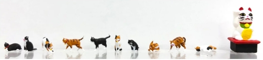 Kato K06603 - Figure Set Cats, 1/87, 11 pcs.