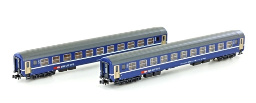 Kato K23010 - Set of 2 RIC couchette cars Bcm SBB, Ep.IV-V