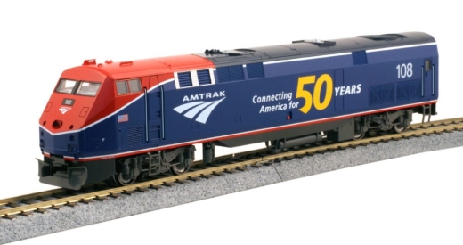 Kato K376115 - Locomotiva diesel GE P42 Amtrak, Ep.VI, #108, 50° An., Ph.VI