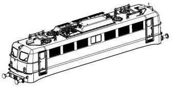 PIKO ET51754-126 - Housing, complete (without pantograph)