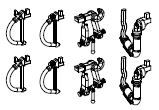 PIKO ET53000-416 - Tubo freno destro/sinistro 4x, gancio di accoppiamento completo. 2x cavi scaldanti 2x