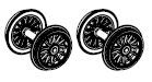 PIKO ET51486-86 - Wheel set with gear and traction tire (AC)