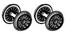 PIKO ET51486-87 - Wheel set without gear (2 pcs.) AC