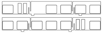 PIKO ET40208-110 - Fensterband MW recht + links