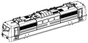 PIKO ET71170-11 - Boîtier complet. (sans collecteur de courant)