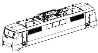 PIKO ET51857-05 - Boîtier complet. (sans collecteur de courant)