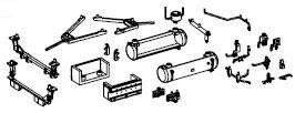 PIKO ET51444-66 - Pièces de fixation cadre dessous