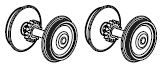 PIKO ET51442-76 - Wheel set with gear + traction tire (2 pcs.) DC