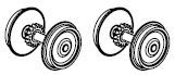 PIKO ET51437-77 - Wheel set with gear (2 pcs.) DC