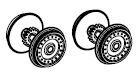 PIKO ET51121-31 - Wheel set with gear and traction tire (2 pcs.) AC