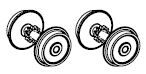 PIKO ET52480-73 - Wheel set with gear (2 pcs.) DC