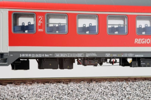 ESU 36517 - n-car, H0, Bnrdzf 483.1, coche de control, DB Ep V/VI, rojo tráfico, DC.