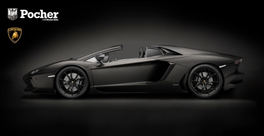 Pocher HK121 - POCHER Lamborghini Aventador LP700-4 Roadster Nero Nemesis