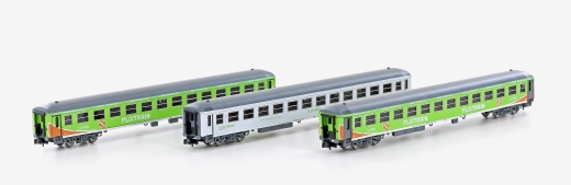 LemkeCollection LC95004 - Flixtrain Set 4 3er Set Personenwagen Bimz 264, Ep.VI