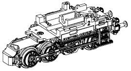 PIKO ET40544-32 - Rahmen mit Getriebe, hinten, komplett