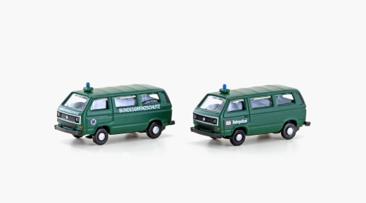 LemkeCollection LC4353 - VW T3 Set de 2 Bus BGS + Police Ferroviaire