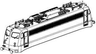 PIKO ET51815-17 - Boîtier complet. (sans collecteur de courant)