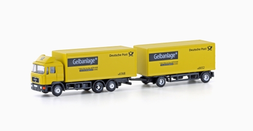 LemkeCollection LC4603 - MAN F90, 3-axle box trailer train Deutsche Post