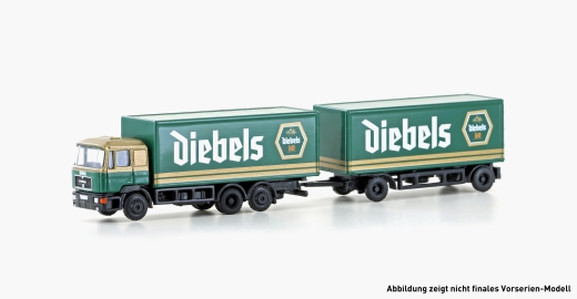 LemkeCollection LC4606 - MAN F90, 3-axle box trailer Diebels