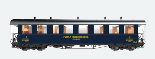 ESU 36640 - Plattformwagen, Pullman IIm, AB 4453 DFB, blau, Ep V/VI