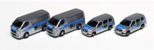 KATO K23653C - Set van 4 Toyota Hiace Long / Pro Box-beveiliging