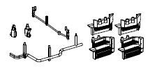 PIKO ET53000-485 - Piezas del bastidor, cable de bajos, freno de mano, puerta de paso derecha/izquierda