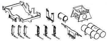 PIKO ET50680-51 - Air tank, brakes, holder