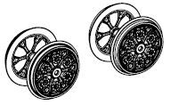 PIKO ET97467-85 - Wheel set with traction tires (2 pieces)