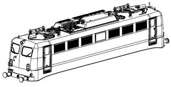 PIKO ET51971-53 - Housing, complete (without pantograph)