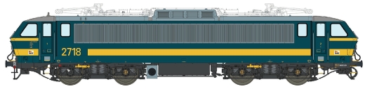 LSModels LS12062S - Electric locomotive HLE 2718 SNCB, Ep.VI, blue/yellow, DCC sound