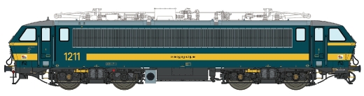 LSModels LS12595 - Locomotiva elettrica HLE 1211 SNCB Ep.VI, blu/giallo, AC