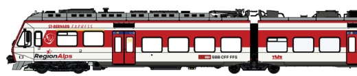 LSModels LS17200DC - RABe 525 NINA multiple unit, 3 pieces. BLS/RegionAlps, Ep.VI