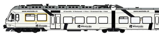 LSModels LS17203AC - Unidad múltiple RABe 525 NINA, 3 piezas. BLS/Westside, Ep.VI, AC