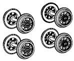 PIKO ET50700-116 - Wheel set front/trailer (4 pieces) DC