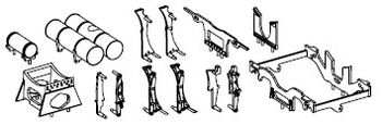 PIKO ET50690-52 - Air tank, brakes, holder