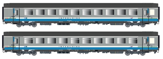 LSModels LS41214 - Coffret de 2 voitures voyageurs VTU SNCF, Ep.V, Interloire