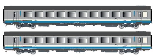 LSModels LS41217 - Coffret de 2 voitures voyageurs VTU SNCF, Ep.V, TER Rhône-Alpes