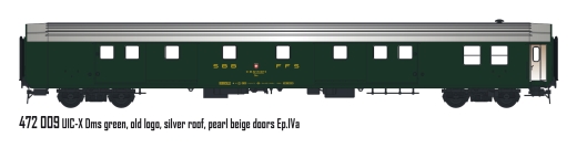 L.S.Models LS472009 - UIC-X Packwagen Dms SBB, Ep.IVa, altes Logo