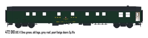 LSModels LS472010 - UIC-X bagagewagen Dms SBB, Ep.IVa, oud logo