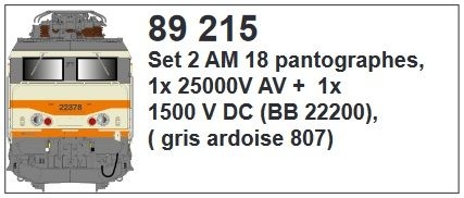 LSModels LS89215 - Set van 2 stroomafnemers (AM18) voor BB 22200
