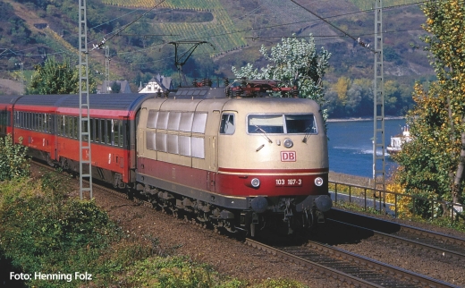 PIKO 51690 - Locomotive électrique/sonore BR 103 courte DB AG V + PluX22 déc.