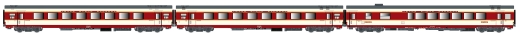 LSModels LS40085AC - Coffret de 3 voitures voyageurs GC A8TU+A8U+VRU SNCF, Ep. IV, ETENDA, AC