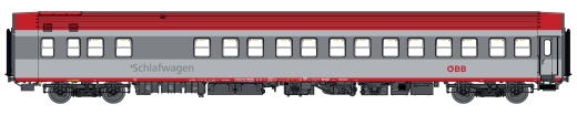 LSModels LS47086 - Carrozza letti WLABMZ AB32S ÖBB, Ep. VI, marchio denominativo